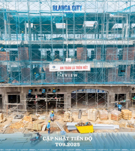 Tiến Độ Xây Dựng Nhà Phố Liền Kề Casa Townhouse Sun Blanca City Vũng Tàu – 09/09/2025